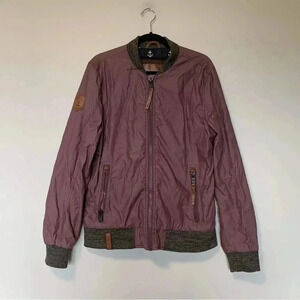 Naketano burgundy full  zip jacket